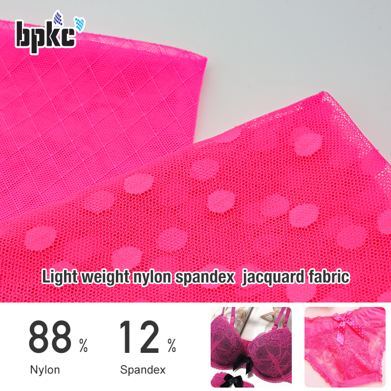 Light weight  spandex nylon jacquard fabric